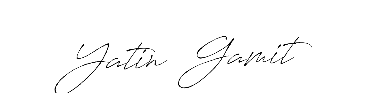 Use a signature maker to create a handwritten signature online. With this signature software, you can design (Antro_Vectra) your own signature for name Yatin  Gamit. Yatin  Gamit signature style 6 images and pictures png