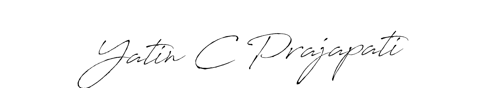 Use a signature maker to create a handwritten signature online. With this signature software, you can design (Antro_Vectra) your own signature for name Yatin C Prajapati. Yatin C Prajapati signature style 6 images and pictures png