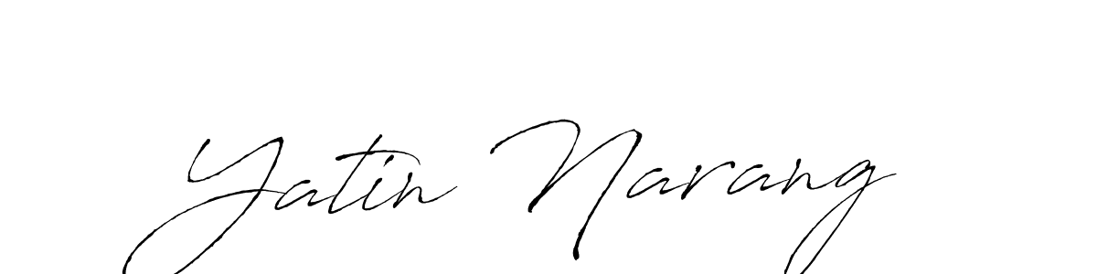 Antro_Vectra is a professional signature style that is perfect for those who want to add a touch of class to their signature. It is also a great choice for those who want to make their signature more unique. Get Yatin Narang name to fancy signature for free. Yatin Narang signature style 6 images and pictures png