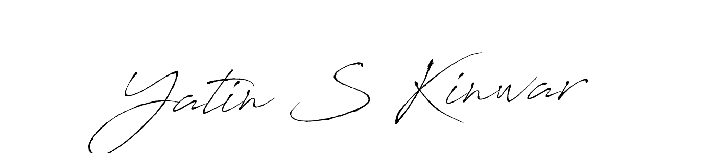 The best way (Antro_Vectra) to make a short signature is to pick only two or three words in your name. The name Yatin S Kinwar include a total of six letters. For converting this name. Yatin S Kinwar signature style 6 images and pictures png