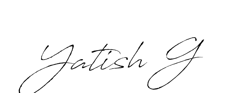 Use a signature maker to create a handwritten signature online. With this signature software, you can design (Antro_Vectra) your own signature for name Yatish G. Yatish G signature style 6 images and pictures png