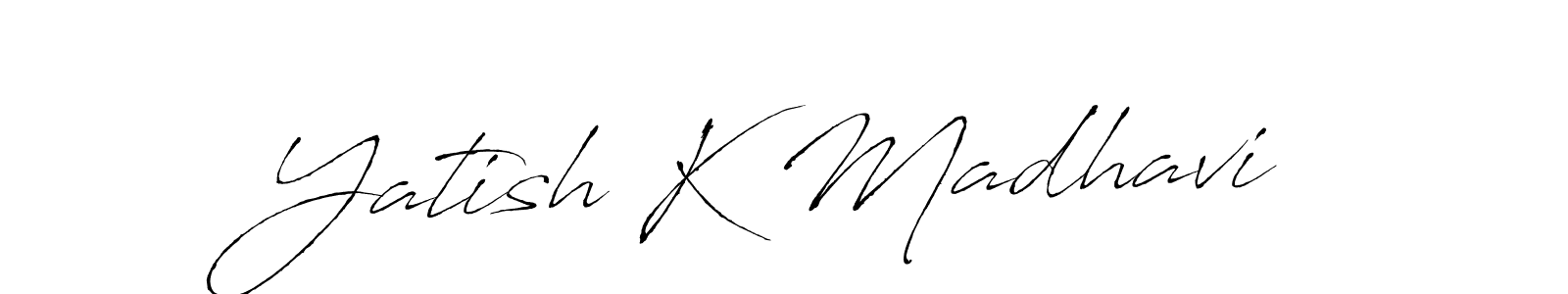 Design your own signature with our free online signature maker. With this signature software, you can create a handwritten (Antro_Vectra) signature for name Yatish K Madhavi. Yatish K Madhavi signature style 6 images and pictures png