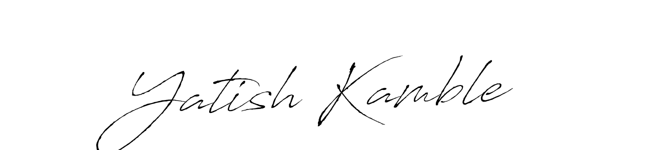 Create a beautiful signature design for name Yatish Kamble. With this signature (Antro_Vectra) fonts, you can make a handwritten signature for free. Yatish Kamble signature style 6 images and pictures png