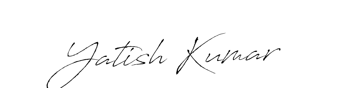 Create a beautiful signature design for name Yatish Kumar. With this signature (Antro_Vectra) fonts, you can make a handwritten signature for free. Yatish Kumar signature style 6 images and pictures png