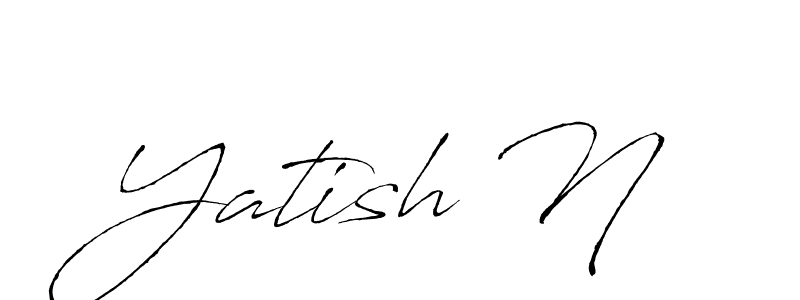 It looks lik you need a new signature style for name Yatish N. Design unique handwritten (Antro_Vectra) signature with our free signature maker in just a few clicks. Yatish N signature style 6 images and pictures png