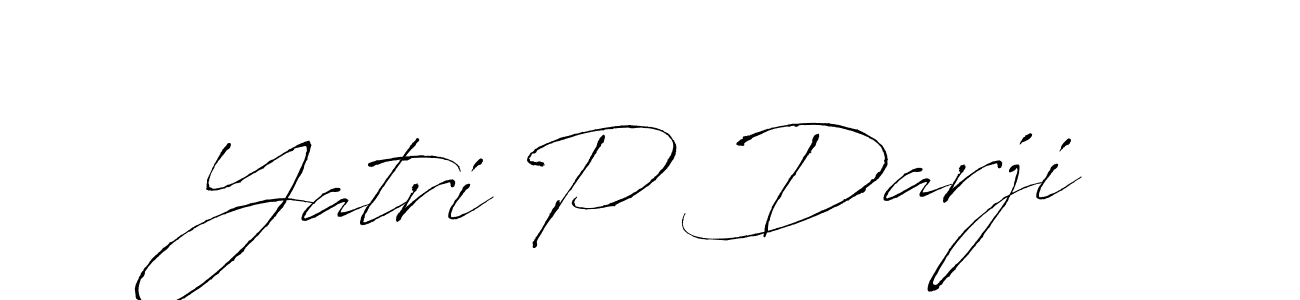 How to make Yatri P Darji name signature. Use Antro_Vectra style for creating short signs online. This is the latest handwritten sign. Yatri P Darji signature style 6 images and pictures png