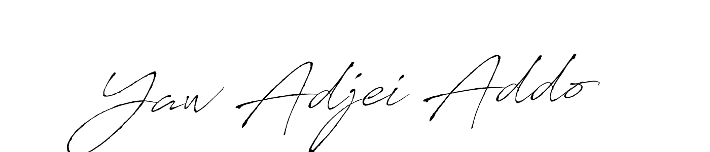 How to make Yaw Adjei Addo name signature. Use Antro_Vectra style for creating short signs online. This is the latest handwritten sign. Yaw Adjei Addo signature style 6 images and pictures png