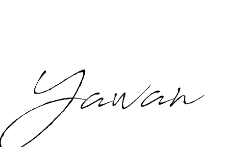 Design your own signature with our free online signature maker. With this signature software, you can create a handwritten (Antro_Vectra) signature for name Yawan. Yawan signature style 6 images and pictures png