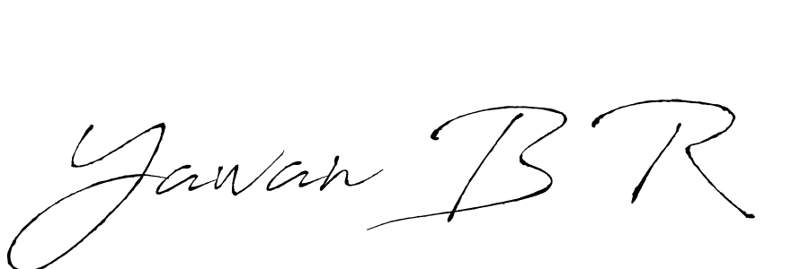 How to make Yawan B R signature? Antro_Vectra is a professional autograph style. Create handwritten signature for Yawan B R name. Yawan B R signature style 6 images and pictures png