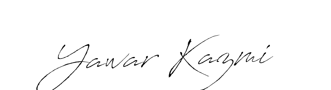 Yawar Kazmi stylish signature style. Best Handwritten Sign (Antro_Vectra) for my name. Handwritten Signature Collection Ideas for my name Yawar Kazmi. Yawar Kazmi signature style 6 images and pictures png