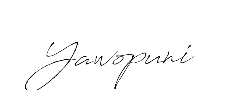 Use a signature maker to create a handwritten signature online. With this signature software, you can design (Antro_Vectra) your own signature for name Yawopuni. Yawopuni signature style 6 images and pictures png