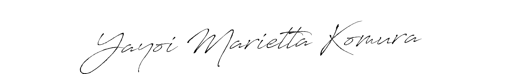 Design your own signature with our free online signature maker. With this signature software, you can create a handwritten (Antro_Vectra) signature for name Yayoi Marietta Komura. Yayoi Marietta Komura signature style 6 images and pictures png