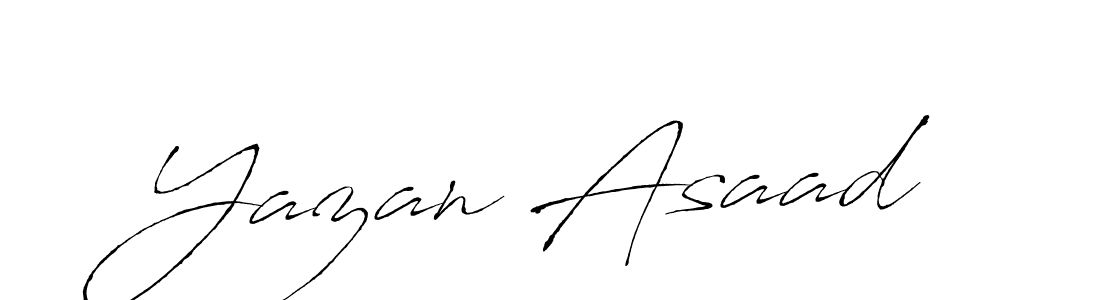 Design your own signature with our free online signature maker. With this signature software, you can create a handwritten (Antro_Vectra) signature for name Yazan Asaad. Yazan Asaad signature style 6 images and pictures png