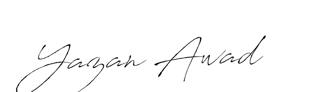 Make a beautiful signature design for name Yazan Awad. With this signature (Antro_Vectra) style, you can create a handwritten signature for free. Yazan Awad signature style 6 images and pictures png