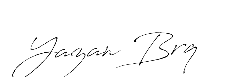 How to make Yazan Brq name signature. Use Antro_Vectra style for creating short signs online. This is the latest handwritten sign. Yazan Brq signature style 6 images and pictures png