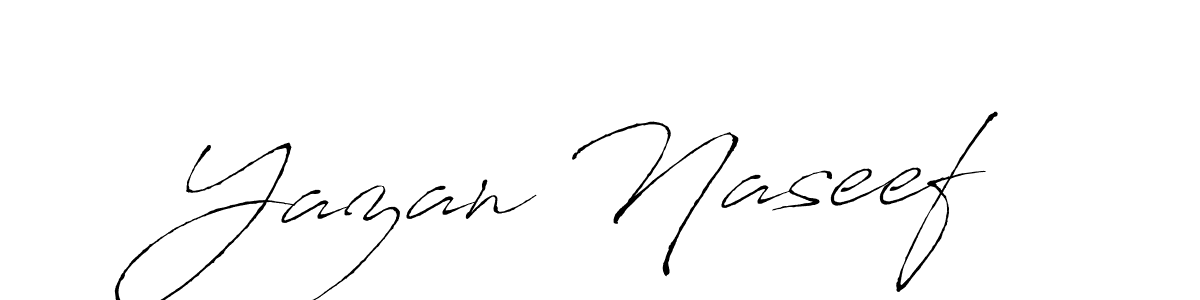 Make a beautiful signature design for name Yazan Naseef. With this signature (Antro_Vectra) style, you can create a handwritten signature for free. Yazan Naseef signature style 6 images and pictures png