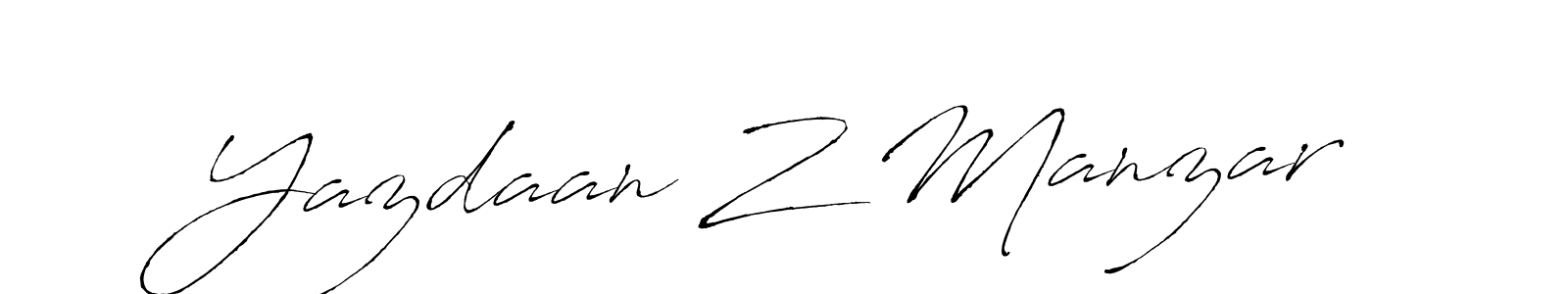 Antro_Vectra is a professional signature style that is perfect for those who want to add a touch of class to their signature. It is also a great choice for those who want to make their signature more unique. Get Yazdaan Z Manzar name to fancy signature for free. Yazdaan Z Manzar signature style 6 images and pictures png