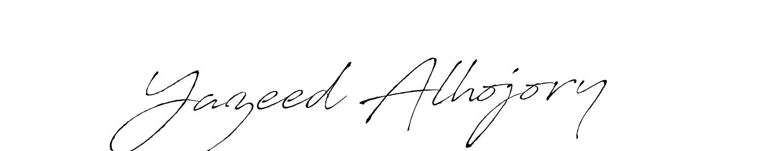 Design your own signature with our free online signature maker. With this signature software, you can create a handwritten (Antro_Vectra) signature for name Yazeed Alhojory. Yazeed Alhojory signature style 6 images and pictures png