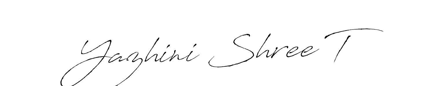 You should practise on your own different ways (Antro_Vectra) to write your name (Yazhini Shree T) in signature. don't let someone else do it for you. Yazhini Shree T signature style 6 images and pictures png