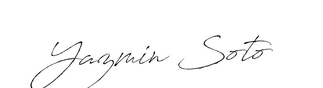 How to make Yazmin Soto name signature. Use Antro_Vectra style for creating short signs online. This is the latest handwritten sign. Yazmin Soto signature style 6 images and pictures png