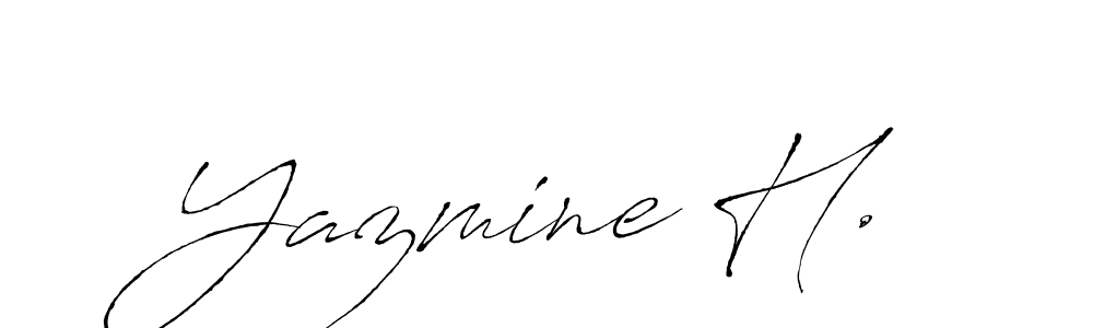 How to make Yazmine H. signature? Antro_Vectra is a professional autograph style. Create handwritten signature for Yazmine H. name. Yazmine H. signature style 6 images and pictures png