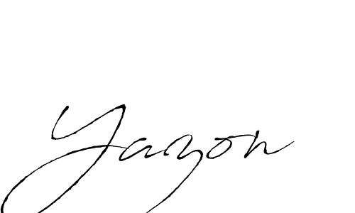 Yazon stylish signature style. Best Handwritten Sign (Antro_Vectra) for my name. Handwritten Signature Collection Ideas for my name Yazon. Yazon signature style 6 images and pictures png