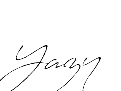 Make a beautiful signature design for name Yazy. With this signature (Antro_Vectra) style, you can create a handwritten signature for free. Yazy signature style 6 images and pictures png