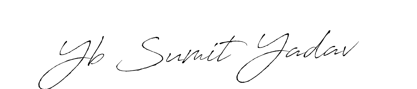 Design your own signature with our free online signature maker. With this signature software, you can create a handwritten (Antro_Vectra) signature for name Yb Sumit Yadav. Yb Sumit Yadav signature style 6 images and pictures png