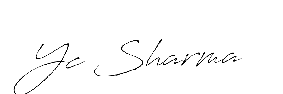 How to make Yc Sharma name signature. Use Antro_Vectra style for creating short signs online. This is the latest handwritten sign. Yc Sharma signature style 6 images and pictures png