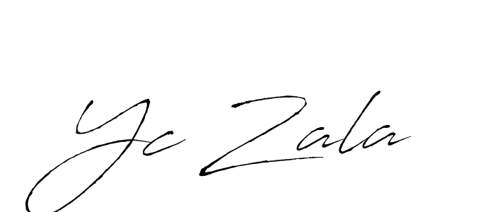 if you are searching for the best signature style for your name Yc Zala. so please give up your signature search. here we have designed multiple signature styles  using Antro_Vectra. Yc Zala signature style 6 images and pictures png