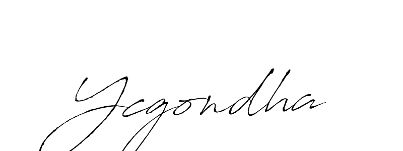 How to make Ycgondha signature? Antro_Vectra is a professional autograph style. Create handwritten signature for Ycgondha name. Ycgondha signature style 6 images and pictures png