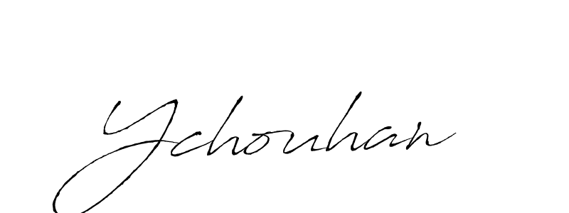 Make a beautiful signature design for name Ychouhan. With this signature (Antro_Vectra) style, you can create a handwritten signature for free. Ychouhan signature style 6 images and pictures png