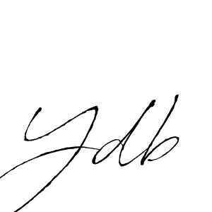 Make a beautiful signature design for name Ydb. With this signature (Antro_Vectra) style, you can create a handwritten signature for free. Ydb signature style 6 images and pictures png