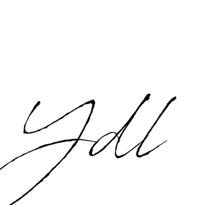 Ydl stylish signature style. Best Handwritten Sign (Antro_Vectra) for my name. Handwritten Signature Collection Ideas for my name Ydl. Ydl signature style 6 images and pictures png