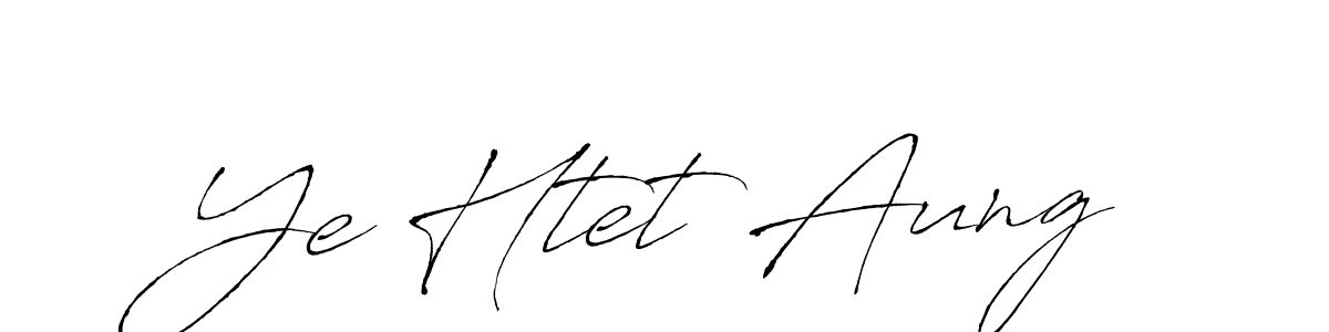 How to make Ye Htet Aung signature? Antro_Vectra is a professional autograph style. Create handwritten signature for Ye Htet Aung name. Ye Htet Aung signature style 6 images and pictures png