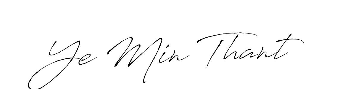 How to make Ye Min Thant signature? Antro_Vectra is a professional autograph style. Create handwritten signature for Ye Min Thant name. Ye Min Thant signature style 6 images and pictures png