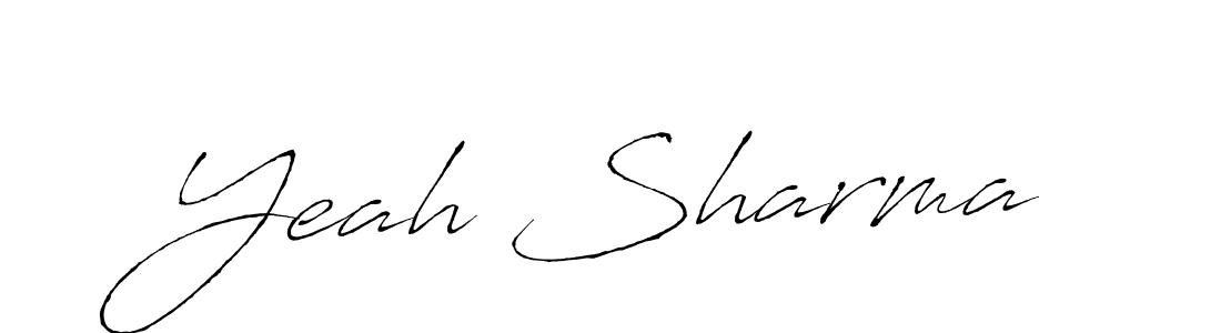 Antro_Vectra is a professional signature style that is perfect for those who want to add a touch of class to their signature. It is also a great choice for those who want to make their signature more unique. Get Yeah Sharma name to fancy signature for free. Yeah Sharma signature style 6 images and pictures png