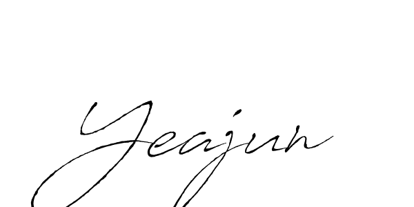 Antro_Vectra is a professional signature style that is perfect for those who want to add a touch of class to their signature. It is also a great choice for those who want to make their signature more unique. Get Yeajun name to fancy signature for free. Yeajun signature style 6 images and pictures png