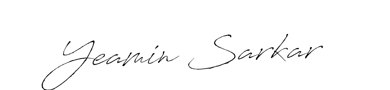 How to make Yeamin Sarkar name signature. Use Antro_Vectra style for creating short signs online. This is the latest handwritten sign. Yeamin Sarkar signature style 6 images and pictures png