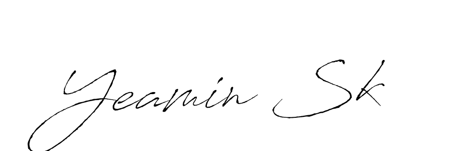Use a signature maker to create a handwritten signature online. With this signature software, you can design (Antro_Vectra) your own signature for name Yeamin Sk. Yeamin Sk signature style 6 images and pictures png
