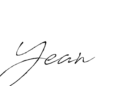 Make a beautiful signature design for name Yean. With this signature (Antro_Vectra) style, you can create a handwritten signature for free. Yean signature style 6 images and pictures png
