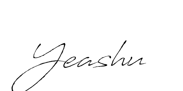 Make a beautiful signature design for name Yeashu. With this signature (Antro_Vectra) style, you can create a handwritten signature for free. Yeashu signature style 6 images and pictures png