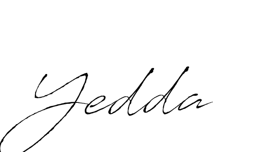 Antro_Vectra is a professional signature style that is perfect for those who want to add a touch of class to their signature. It is also a great choice for those who want to make their signature more unique. Get Yedda name to fancy signature for free. Yedda signature style 6 images and pictures png