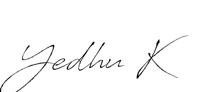 Antro_Vectra is a professional signature style that is perfect for those who want to add a touch of class to their signature. It is also a great choice for those who want to make their signature more unique. Get Yedhu K name to fancy signature for free. Yedhu K signature style 6 images and pictures png