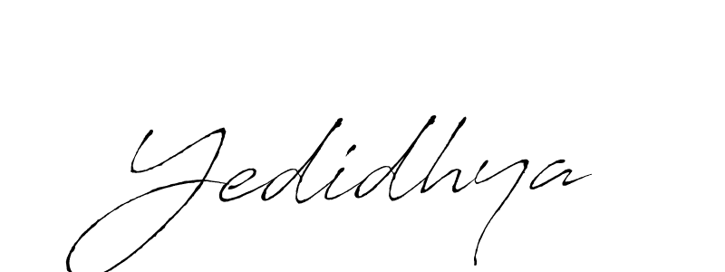 Make a beautiful signature design for name Yedidhya. With this signature (Antro_Vectra) style, you can create a handwritten signature for free. Yedidhya signature style 6 images and pictures png