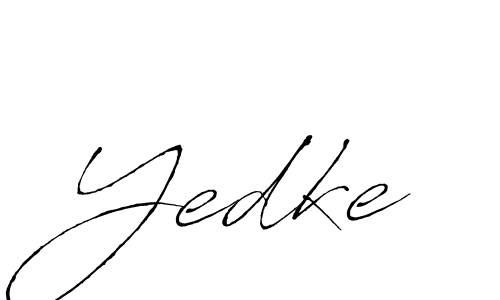 How to make Yedke name signature. Use Antro_Vectra style for creating short signs online. This is the latest handwritten sign. Yedke signature style 6 images and pictures png