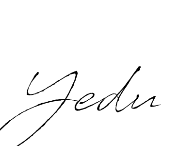 Use a signature maker to create a handwritten signature online. With this signature software, you can design (Antro_Vectra) your own signature for name Yedu. Yedu signature style 6 images and pictures png