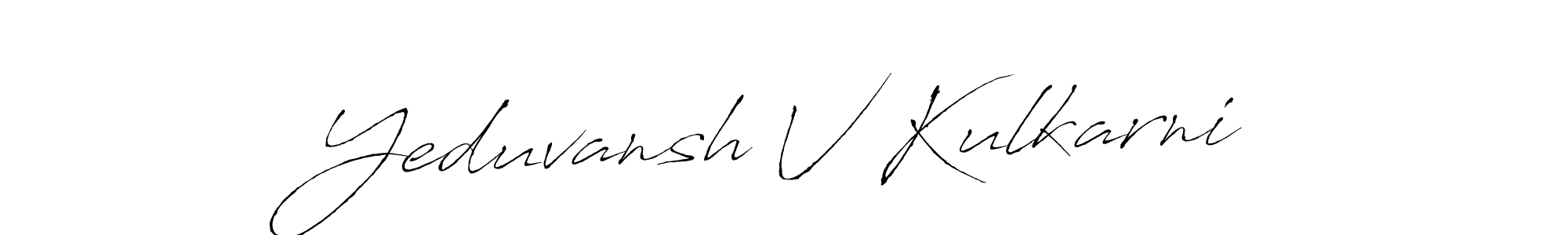 Here are the top 10 professional signature styles for the name Yeduvansh V Kulkarni. These are the best autograph styles you can use for your name. Yeduvansh V Kulkarni signature style 6 images and pictures png
