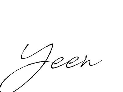 How to make Yeen signature? Antro_Vectra is a professional autograph style. Create handwritten signature for Yeen name. Yeen signature style 6 images and pictures png