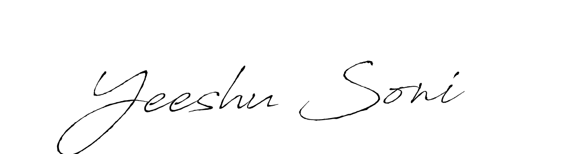 Create a beautiful signature design for name Yeeshu Soni. With this signature (Antro_Vectra) fonts, you can make a handwritten signature for free. Yeeshu Soni signature style 6 images and pictures png